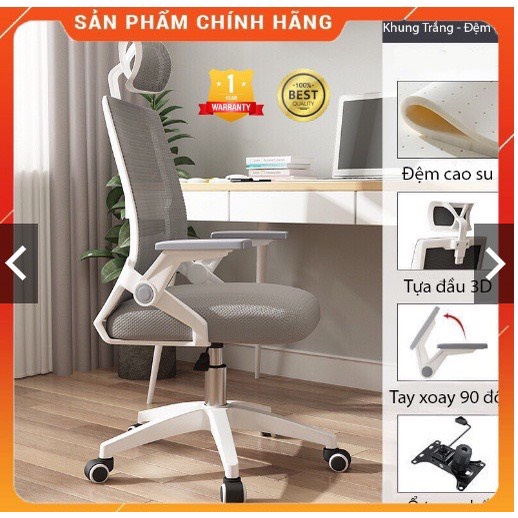 Ghế Xoay Văn Phòng,Ghế làm việc Cao Cấp Siêu Tiện ích- xoay 360- Ghế VP Công Thái Học