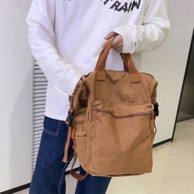 Balo 2 quai hình chữ nhật phong cách Vintage