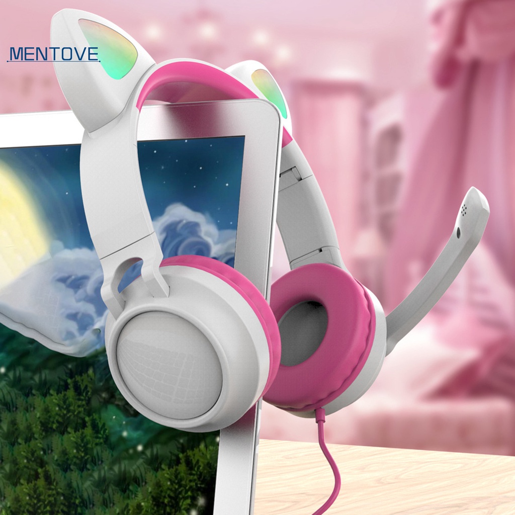 Mentove Tai Nghe Vòng Đầu Có Mic Kích Thước 3.5mm / Usb Dùng Để Chơi Game
