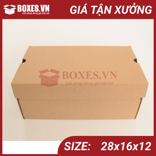 Combo 50 hộp giấy carton đựng giày 28x16x12 cm giá tại xưởng