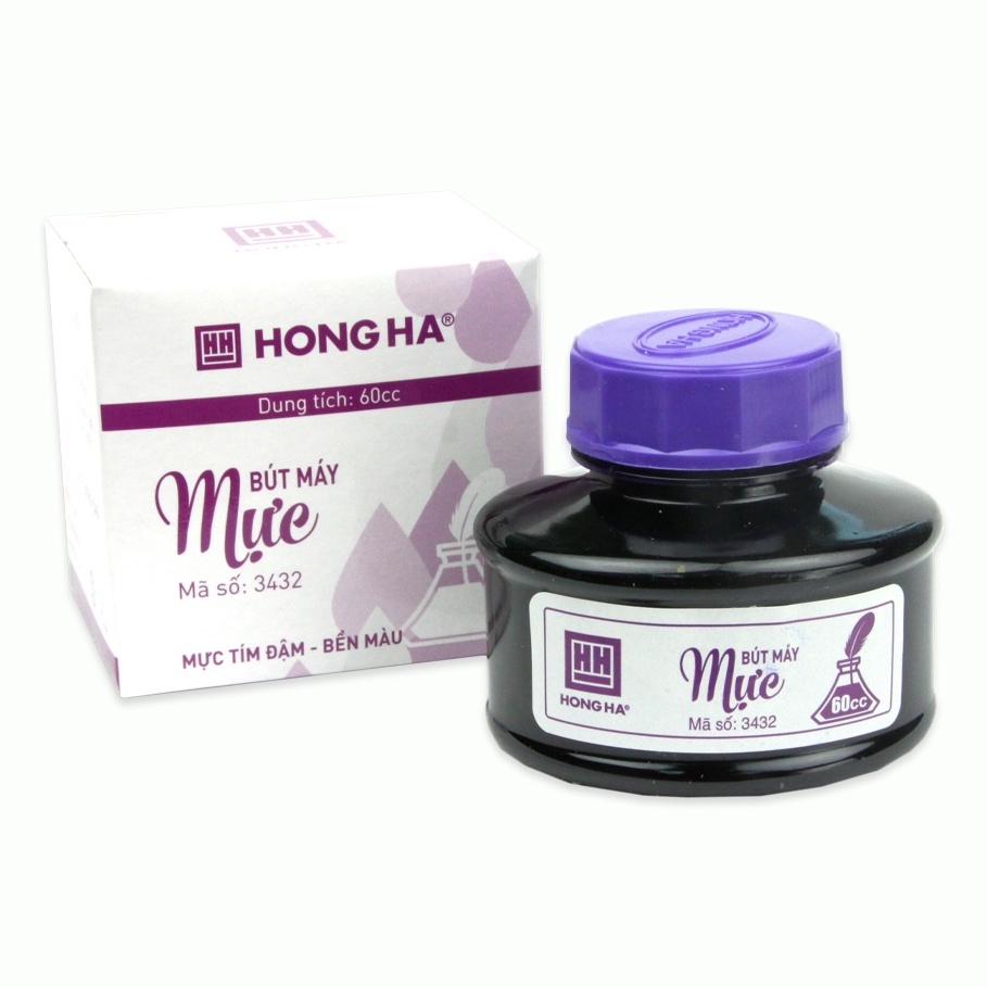 Mực bút máy Hồng hà các màu xanh tím đen