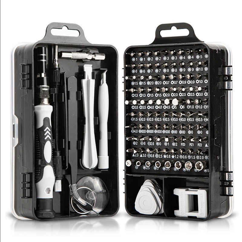 BỘ DỤNG CỤ TUA VÍT VÀ ỐC VÍT ĐA NĂNG 115 IN 1 TAY CHỐNG TRƯỢT ĐẦU VẶN HỢP KIM THÉP CAO CẤP PS-9804