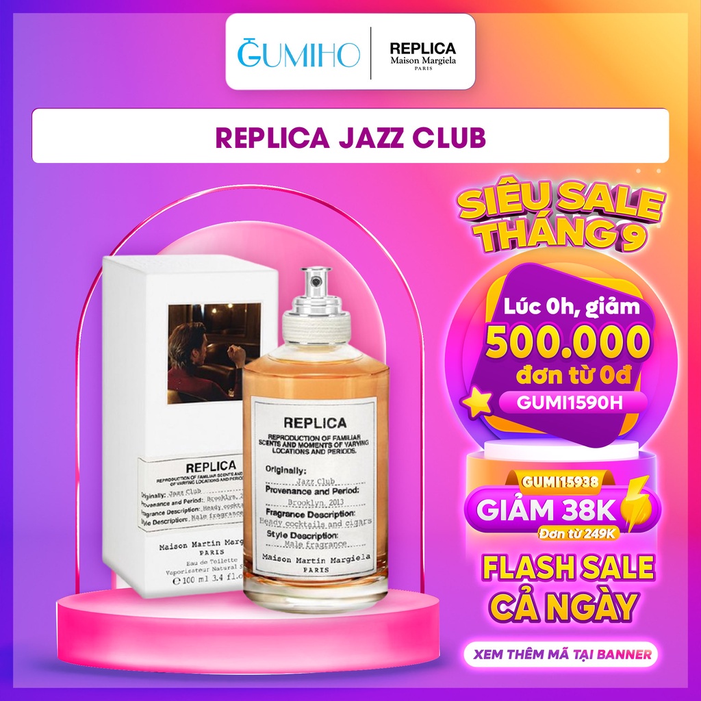 Nước hoa Nam ʀᴇᴘʟɪᴄᴀ Jazz Club, một cái ôm, mọi thứ thật yên bình và ấm cúng - Gumihoperfume