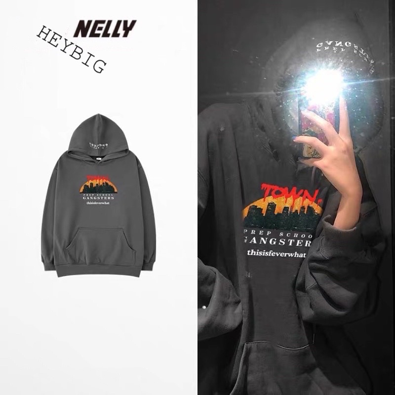 [SẴN] Áo hoodie nỉ bông [1022] Nelly Heybig form rộng dành cho nam và nữ Gangsters