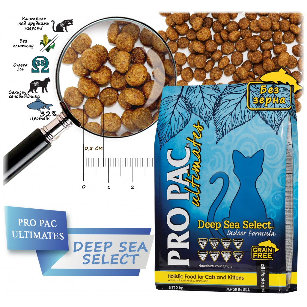 Hạt Pro Pac Deep Sea Select không ngũ cốc cho mèo 2kg