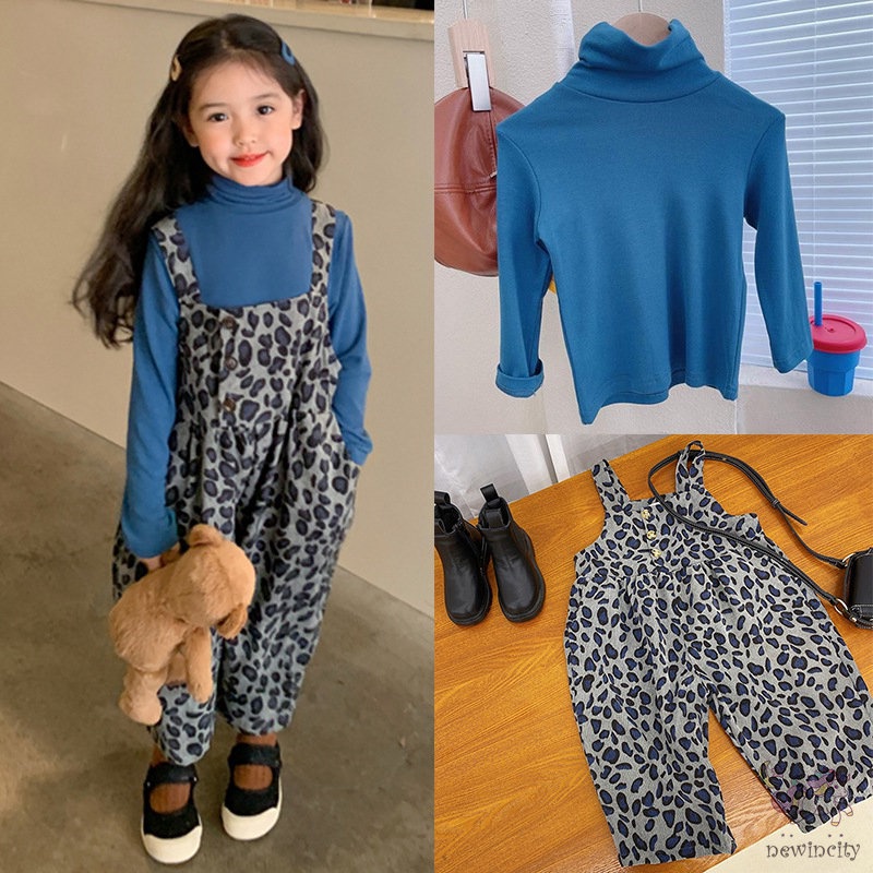 Áo tay dài / Quần yếm họa tiết da báo xinh xắn dành cho bé (bán lẻ)
