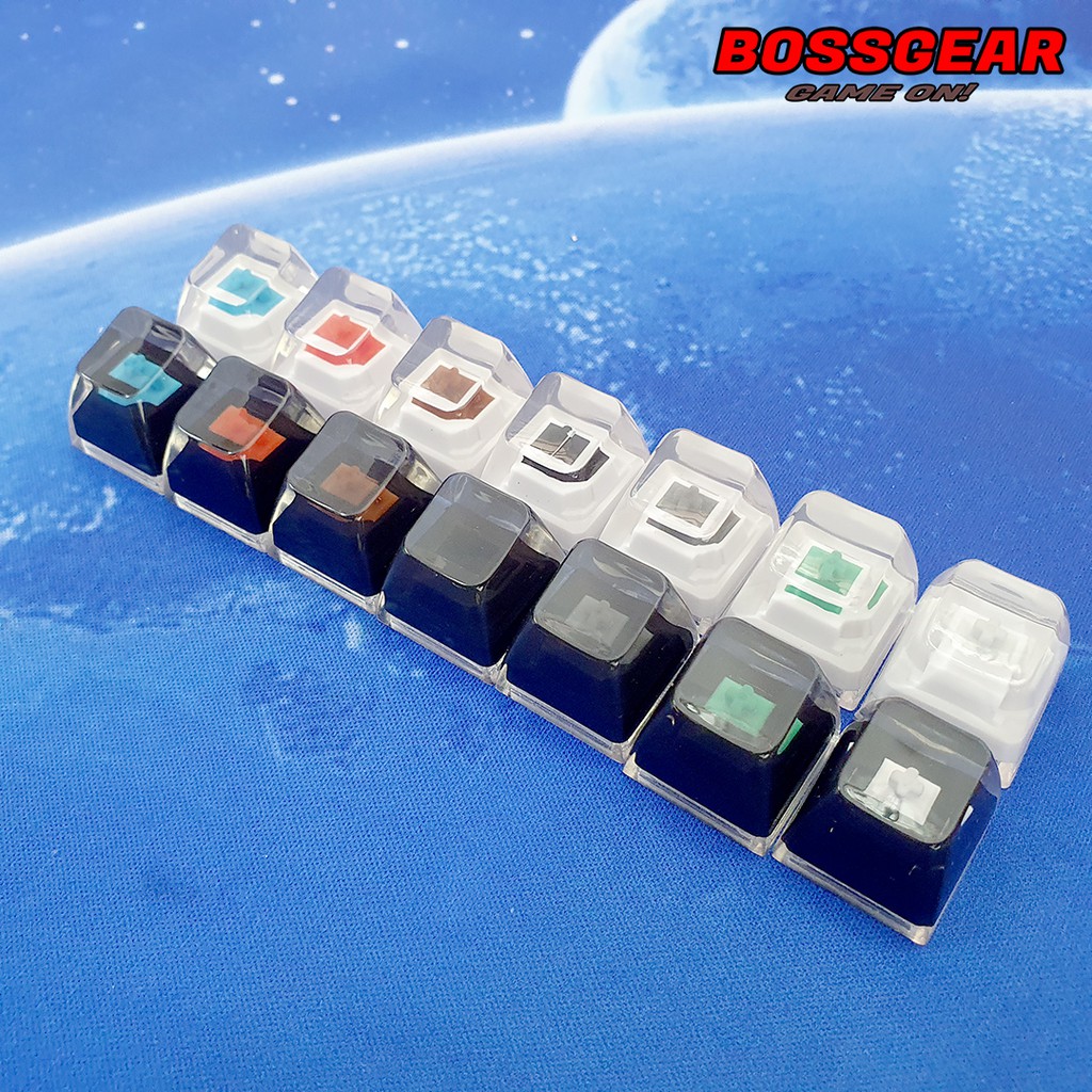 Keycap Lẻ Crystal Switch SA Profile. Keycap Artisan Trong Suốt In hình switch bàn phím cơ