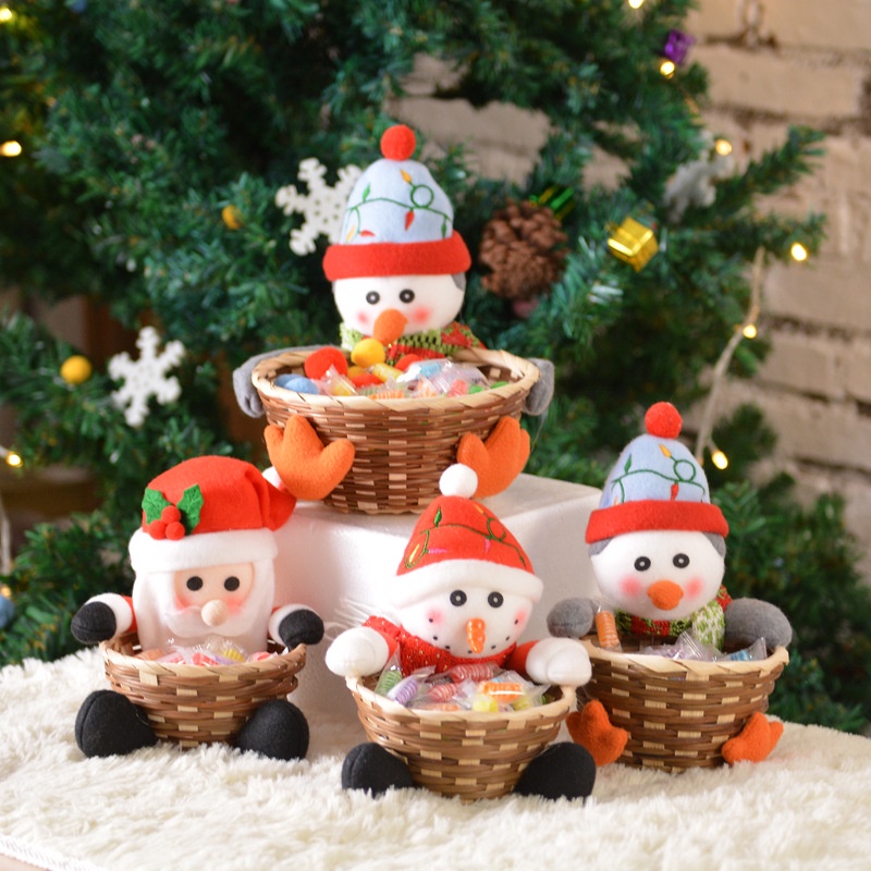 Giỏ Đựng Thức Ăn / Kẹo Hình Ông Già Noel / Người Tuyết Sáng Tạo