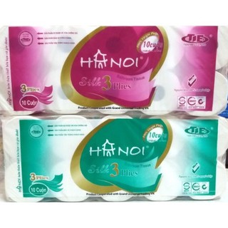 Bịch Giấy Vệ Sinh Hà Nội 10 Cuộn 3 Lớp * 32m LOẠI ĐẸP