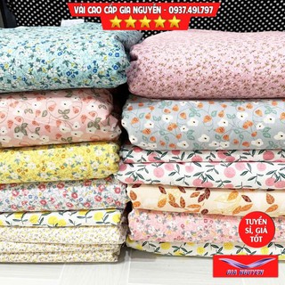 Vải thô cotton-Vải thô-mềm mại-nhẹ nhàng-thoáng mát may đồ cho mẹ & bé hay lên ga gối siêu xinh