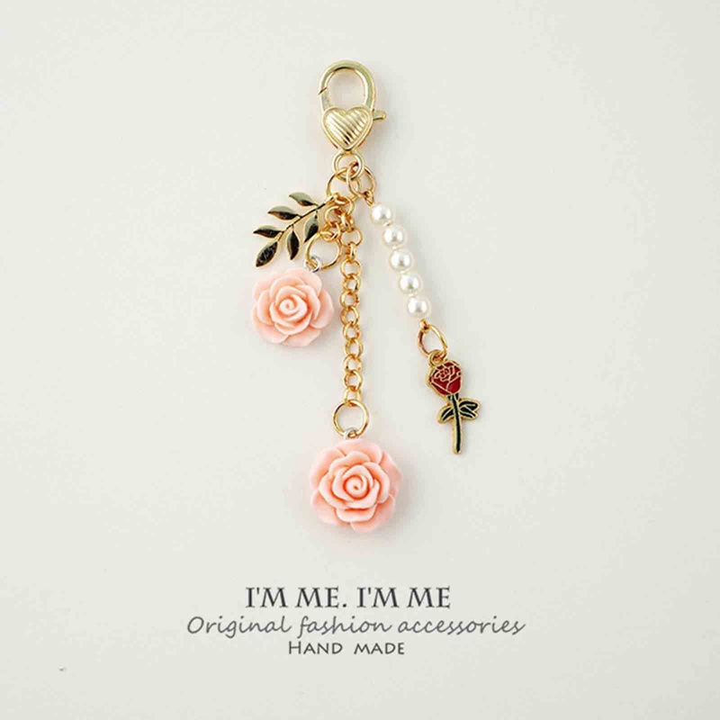 Ygt Móc Khóa acrylic Tráng Men Hình Hoa Hồng Dễ Thương Làm Thủ Công Cho Nữ