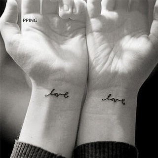 Love Temporary Tattoos Sticker Love Letters Pattern Waterproof Tattoo Body Art PPIN