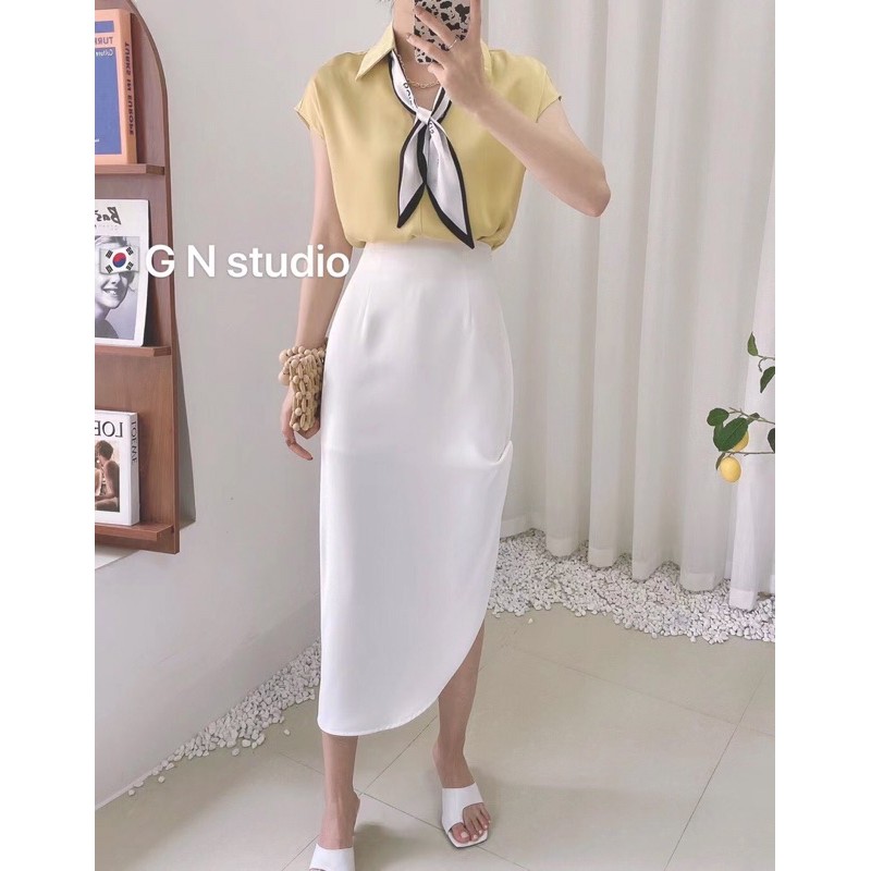 ( Ảnh thật ) Cv0540 Chân váy bút chì xẻ hông