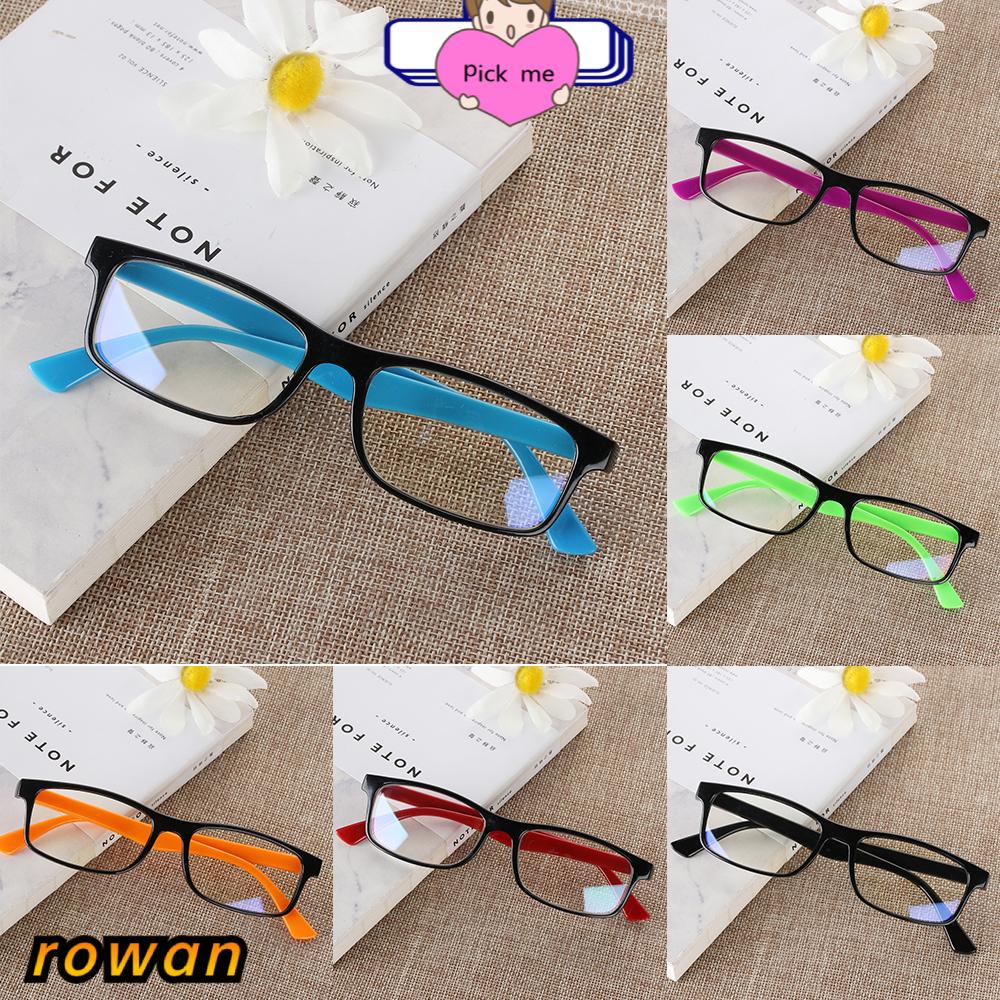 ROW Flat Mirror Computer Goggles Gaming Anti-UV Anti Blue Rays Glasses Reading UV400 Unisex Eyeglasses Radiation Protection/Multicolor