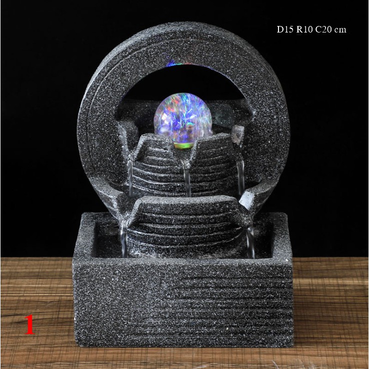 Thác nước phong thủy Resin Composite, Size 15x10x20 cm | BigBuy360 - bigbuy360.vn