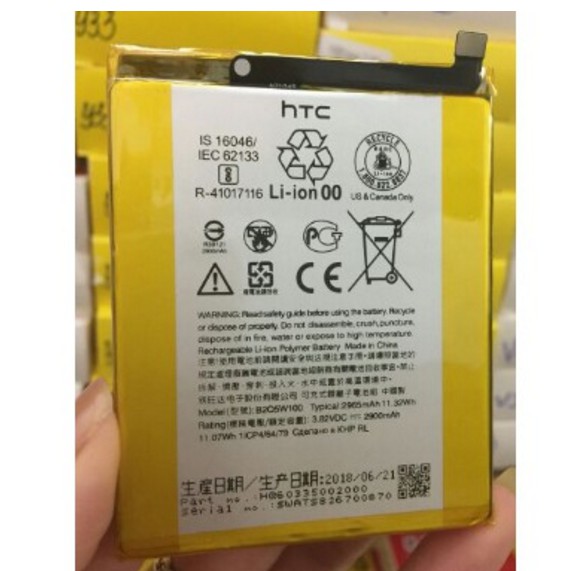 Thay pin HTC U12+/ HTC U12 Plus (B2Q55100) 3500mAh 13.47Wh zin mới 100% có BH / MuaLeGiaRe