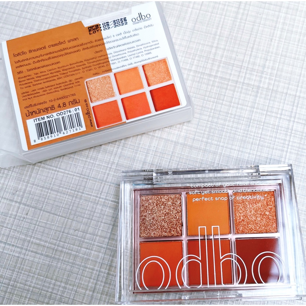 Bảng Phấn Mắt 6 Ô Odbo Signature Eyeshadow Palette OD276