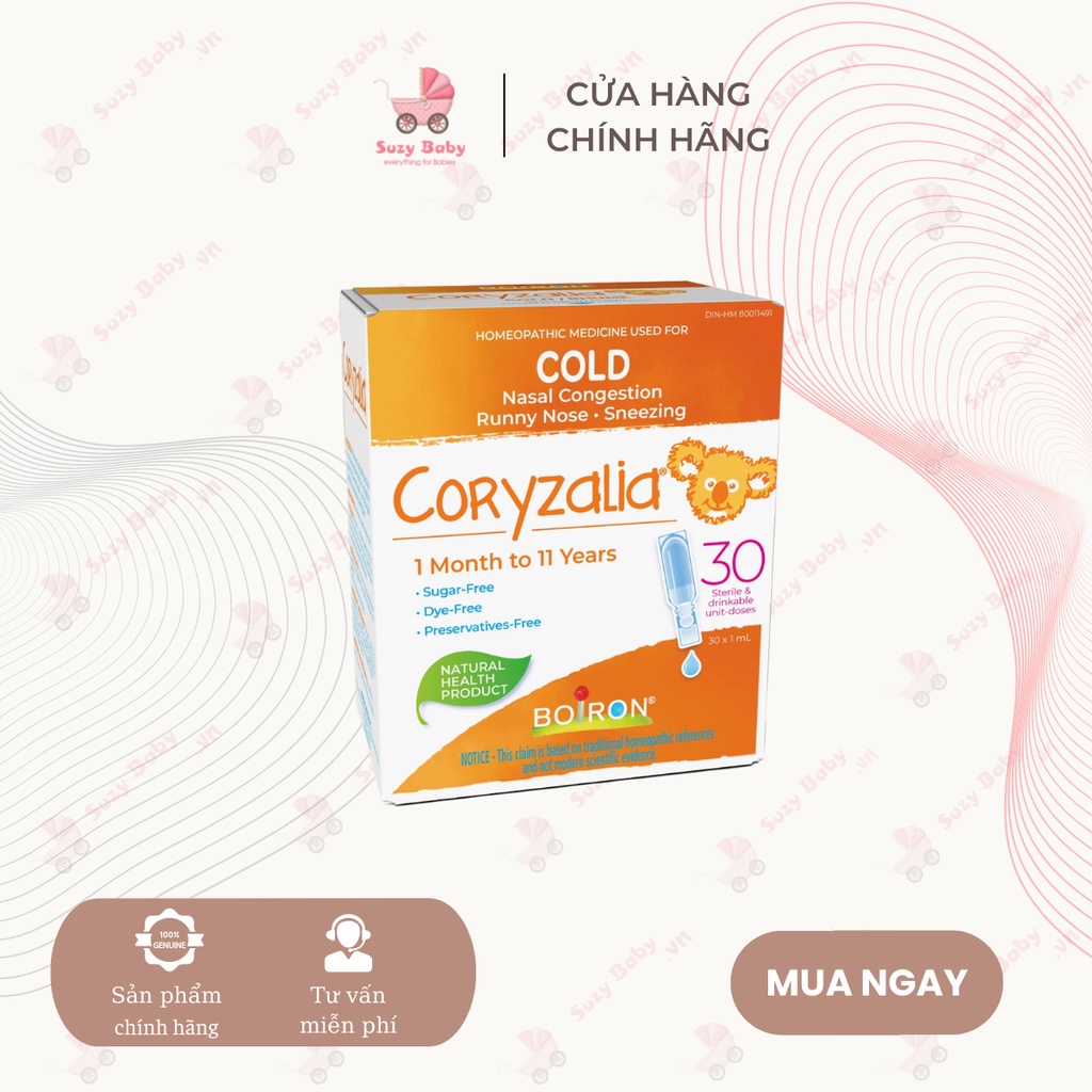 Muối Coryzalia - muối vi lượng Coryzalia Boiron Canada