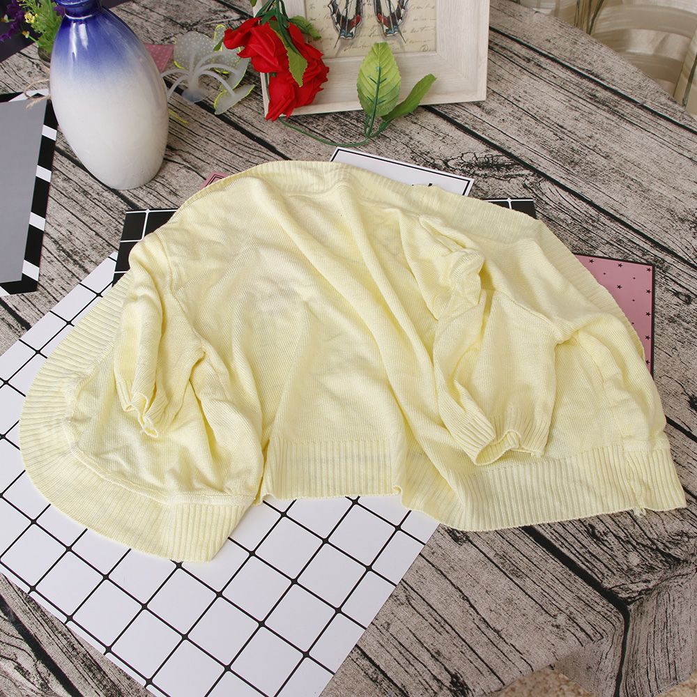 Áo khoác len lửng tay ngắn thanh lịch dành cho nữ | BigBuy360 - bigbuy360.vn