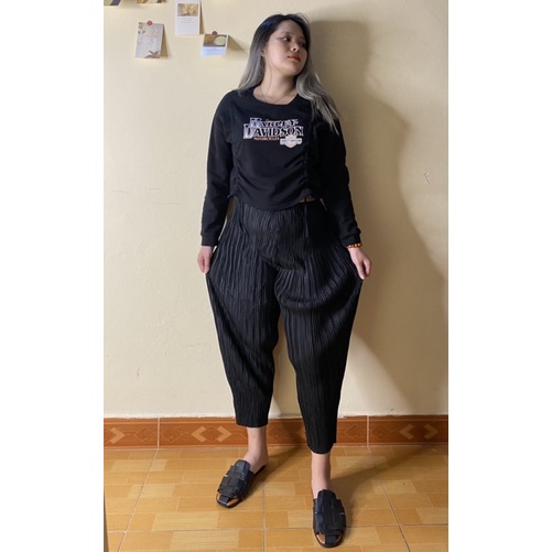 Quần bom nhăn bigsize siêu co giãn FREESIZE 60-100KG