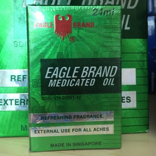 Dầu xanh con Ó EAGLE BRAND MEDICATED OIL chai 24ml