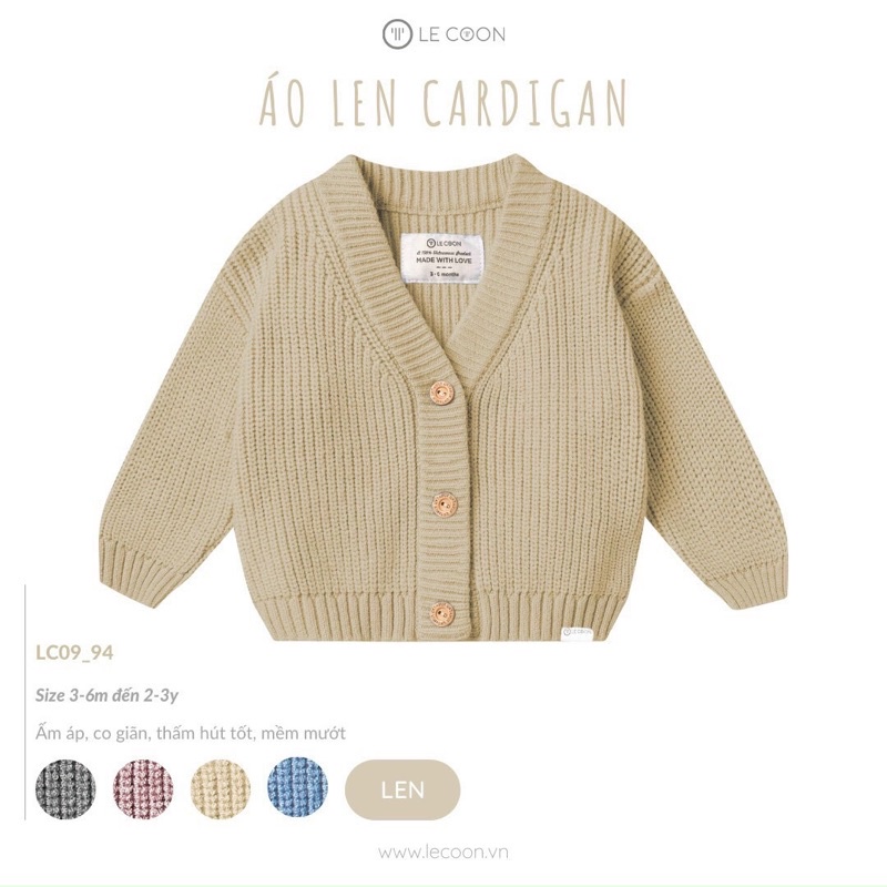 ÁO LEN CARDIGAM - LE COON