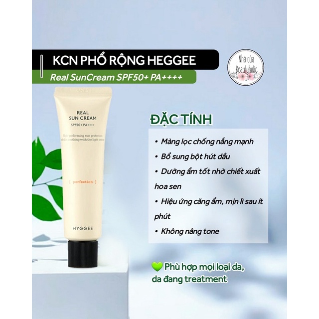 Kem chống nắng lai HYGGEE REAL SUN CREAM