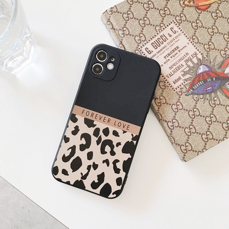 Ốp lưng iphone hình Da Báo dẻo cạnh vuông bảo vệ camera cho ip 7plus/8plus/x/xs/xsmax/11/12/13/promax