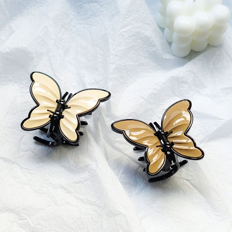 Kẹp Tóc Càng Cua Dài Bằng Nhựa Dày / Mỏng Hình Bướm Dễ Thương Cho Nữ