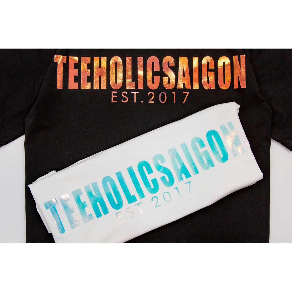 Áo Thun Unisex TeeHolic In Decal Đổi Màu Disco Logo THS - Màu Đen Trắng