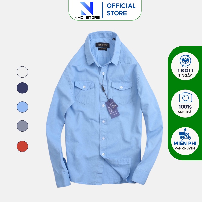 Áo Sơ Mi Denim NMC Form Chuẩn Ôm Body Ôm Dáng Trẻ Trung Thanh Lịch