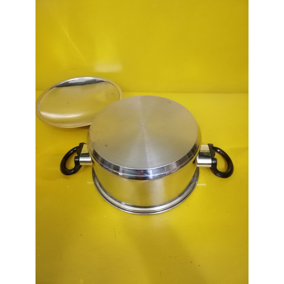 Nồi inox nội địa Nhật, size 21cm, cao 10cm (mã 551), Dùng được bếp từ