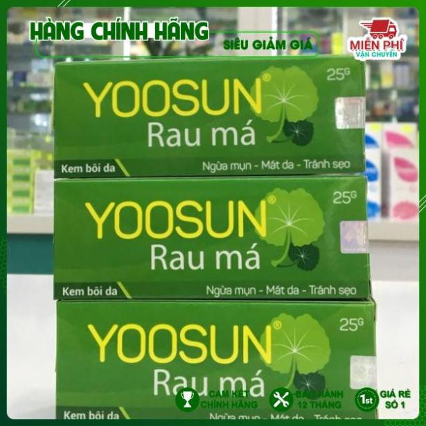 [NGỪA MỤN VẾT THÂM] YOOSUN Rau má 25g [ NGỪA RÔM SẢY, MẪN NGỨA] Bôi Da Thuần Mộc [CHÍNH HÃNG]