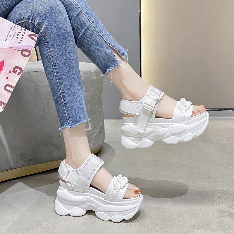 Dép sandal nữ Sandal Đế Xuồng Dày Hở Ngón Phong Cách Mới Mùa Hè 2022 Cho Nữ