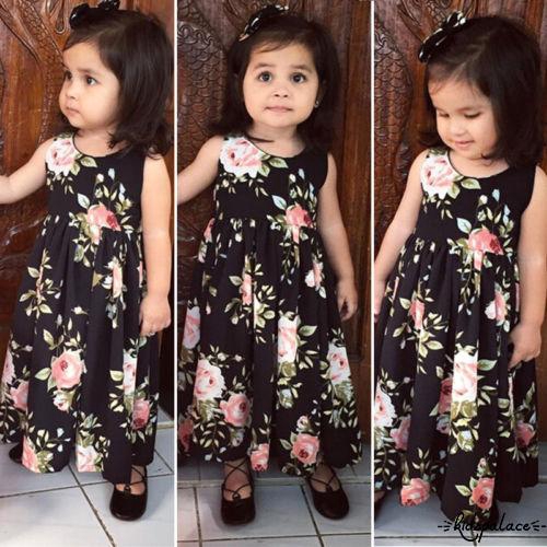 Bộ jumpsuit dài họa tiết hoa xinh xắn cho bé gái