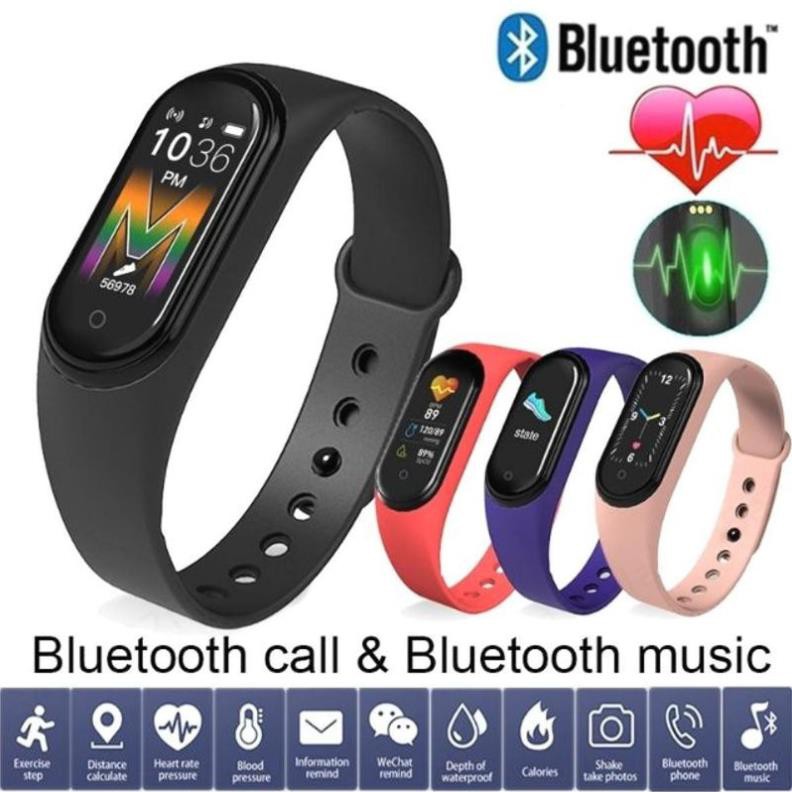 Vòng đeo tay thông minh thể thao M5 thay đổi ảnh nền,  kết nối Bluetooth thông báo cuộc gọi, theo dõi sức khỏe