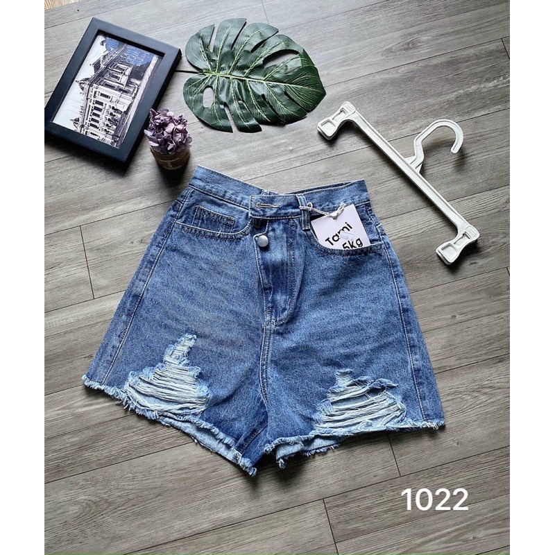Quần short nữ chất jean ống rách, quần sooc bò nữ rách ống vải bò bền đẹp, dễ phối đồ mẫu mới 2022
