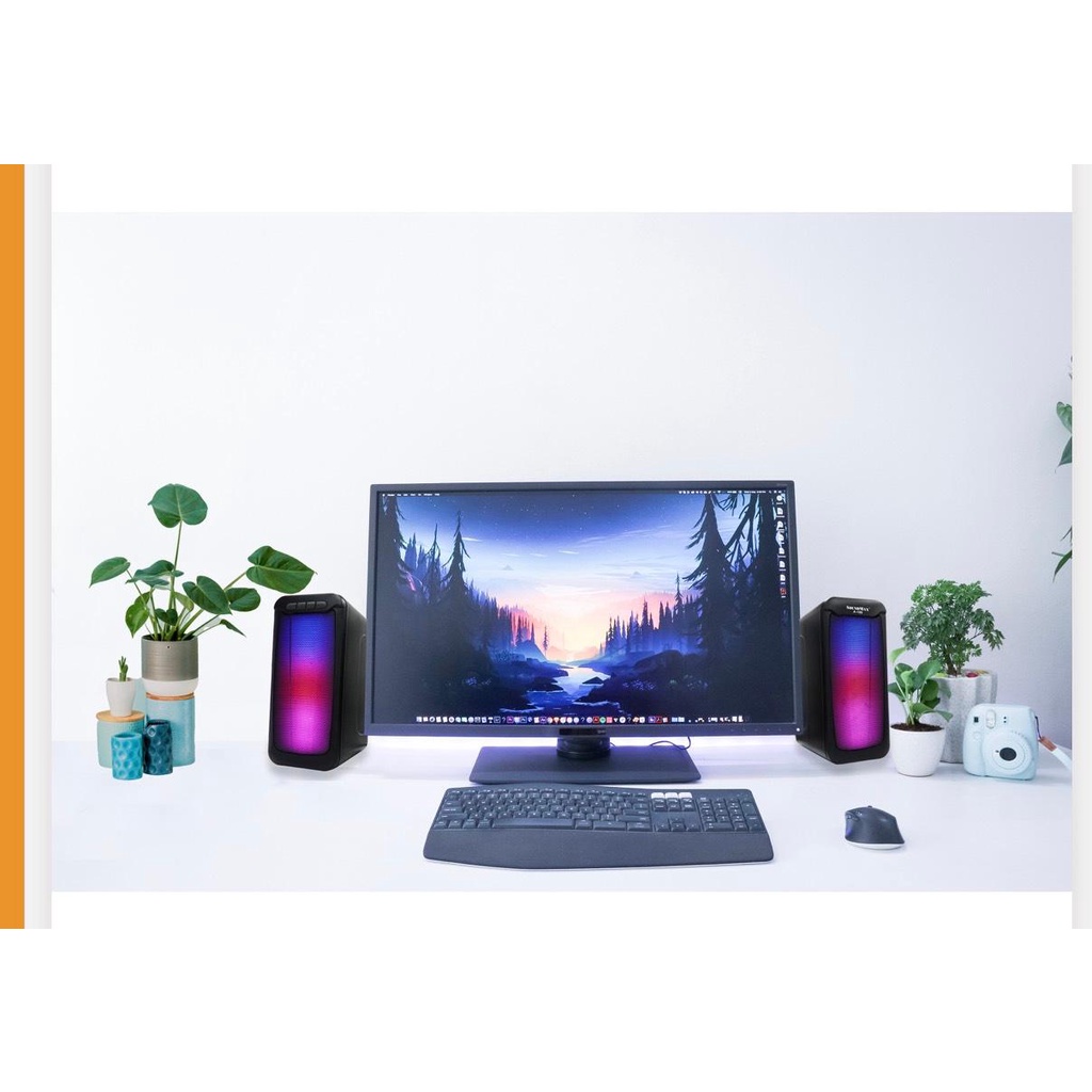 Loa Vi Tính SoundMax A180 2.0 10W (RMS) LED RGB / Jack 3.5mm / Bluetooth 5.0 - Hàng chính hãng