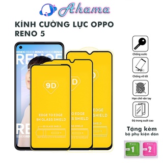 Kính Cường Lực Oppo Reno 5 Full Màn Hình chống rơi vỡ trầy xước độ bền cao tặng kèm khăn lau màn hình