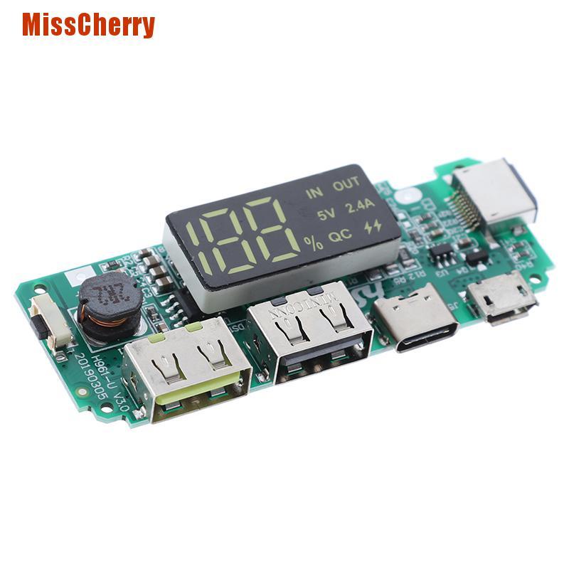 Bảng Mạch Sạc Pin Usb Type C 2 Cổng Có Đèn Led Sự Bảo Vệ