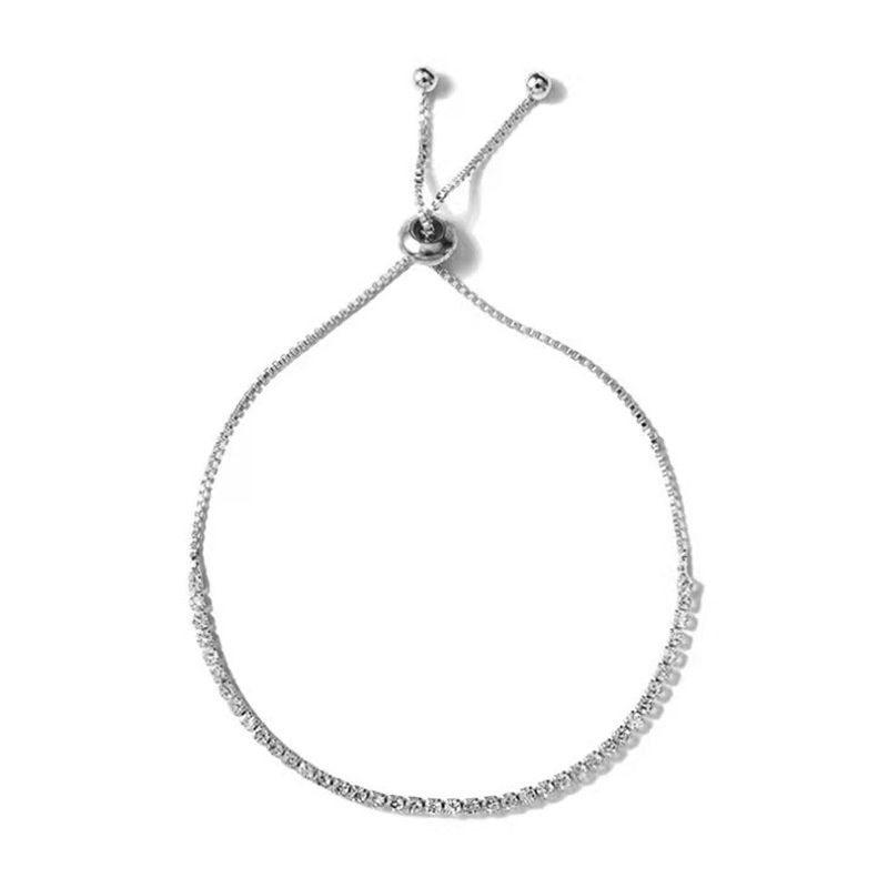 Vòng tay Bamoer đính đá zircon lấp lánh có thể điều chỉnh cho nữ
