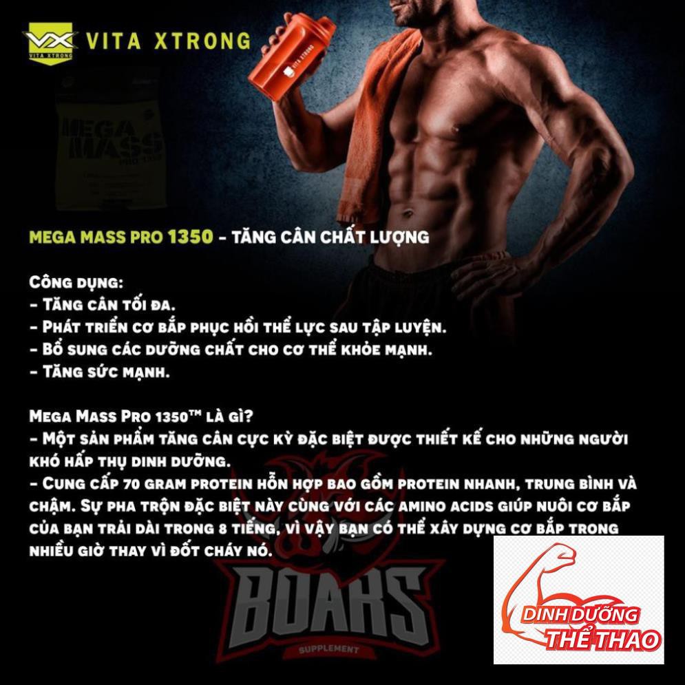 MEGA MASS 1350 - SỮA TĂNG CÂN CHẤT LƯỢNG (12 LBS)