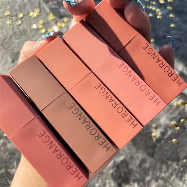 Son môi Herorange kết cấu mờ dưỡng ẩm mềm mại kháng nước trang điểm lâu trôi mềm mịn như nhung chống thấm nước chốn