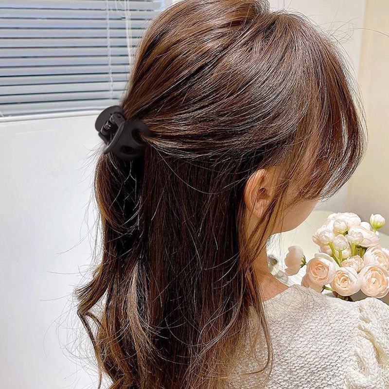 Set 10 Kẹp Tóc Nhựa Mini Màu Trơn Thời Trang Cho Nữ