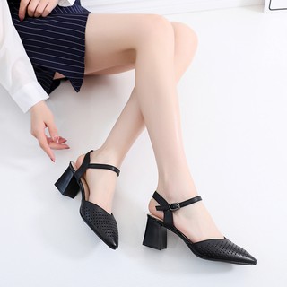 Sandal Cao Gót Nữ Cao 6cm Da Cao Cấp