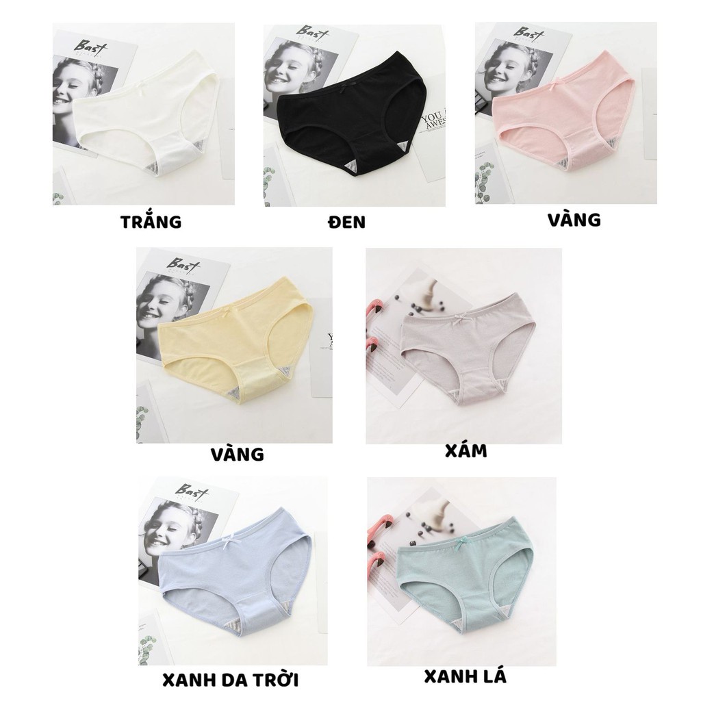 Quần Lót Nữ - Quần Lót Nữ Cotton kháng khuẩn thoáng mát đính nơ nhỏ tôn dáng gợi cảm DAN STORE MÃ 978