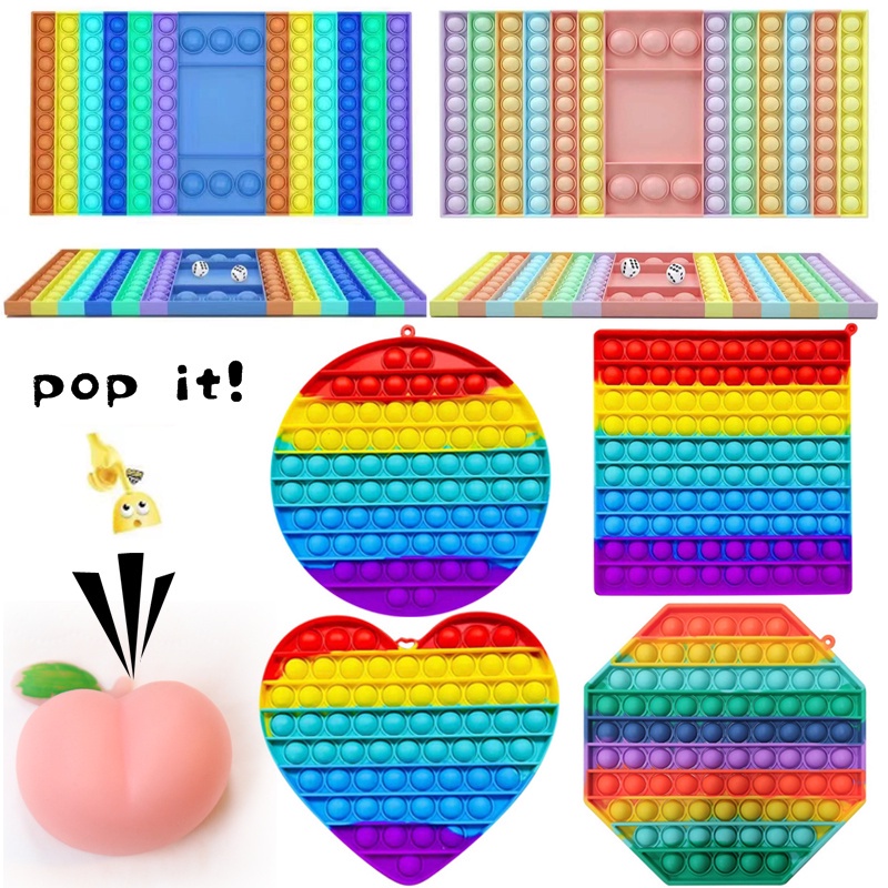 Đồ Chơi Pop It Fidget Giảm Stress Bản Cheese Board - Tấm Pad Pot It Mini - Pop it Khổng Lồ Cao Cấp Hot Trend 2022