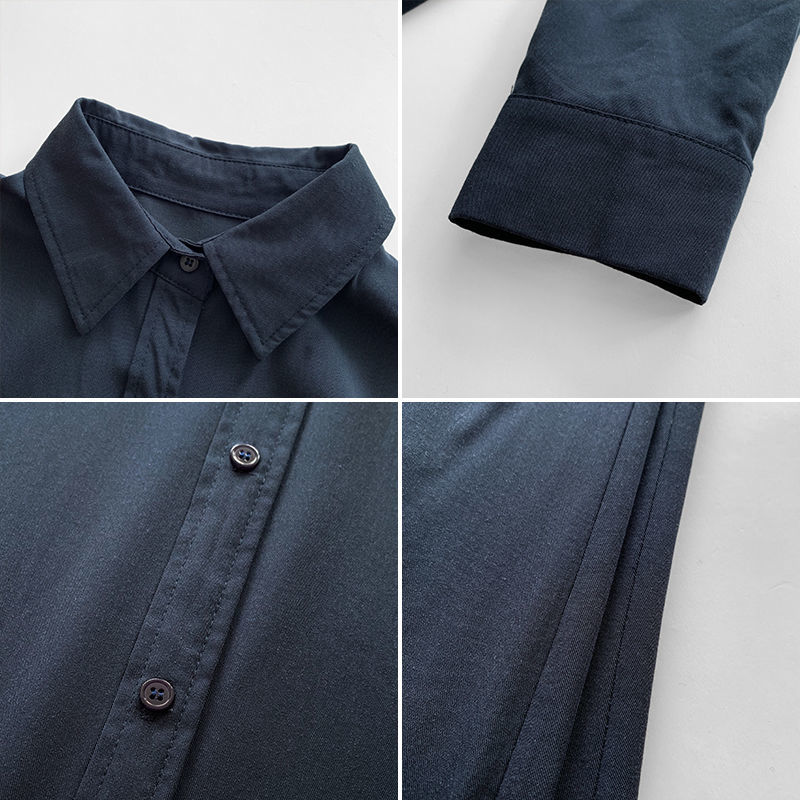 Áo Sơ Mi Nữ Tay Dài Cổ Chữ V Thời Trang