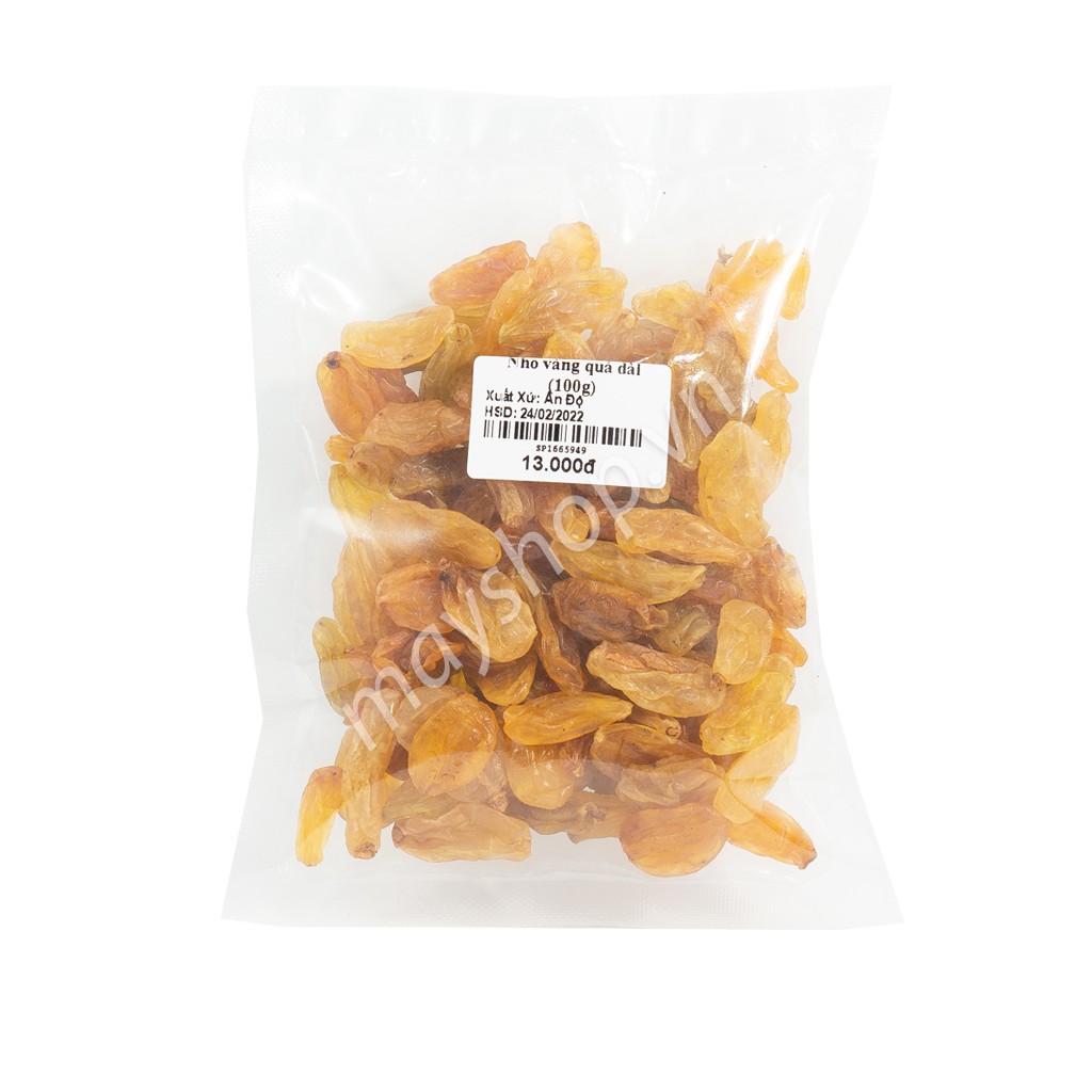 Nho khô VÀNG Ấn Độ (500g)