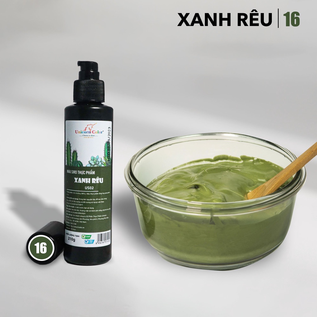 Màu thực phẩm 210G Xanh Rêu - Mã 16 - Unicorn Color